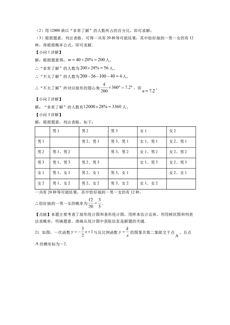 精品解析：2022年四川省德阳市中考数学真题（解析版）_初中数学_九年级数学下册（人教版）_全国各地数学中考真题_2022年全国中考数学真题145份