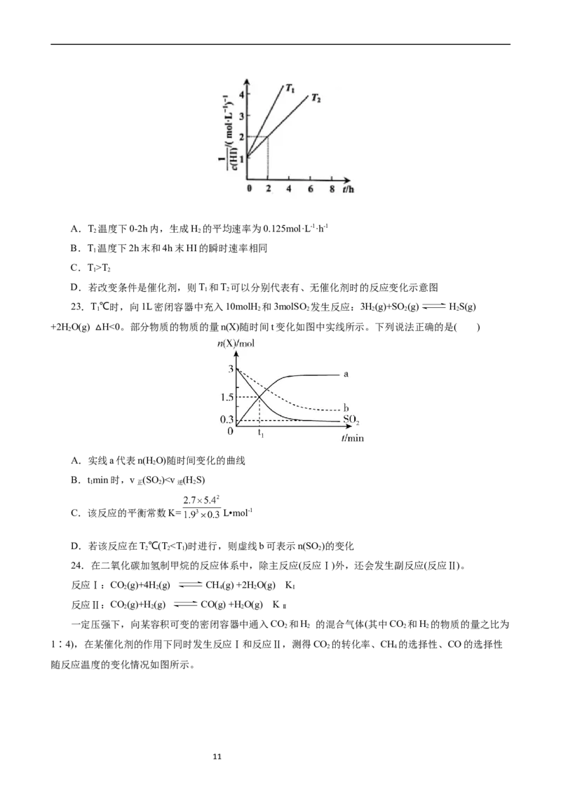 考点25化学反应速率与平衡图象(好题冲关)(原卷版)_05高考化学_通用版（老高考）复习资料_2024年复习资料_完备战2024年高考化学一轮复习考点帮（全国通用）