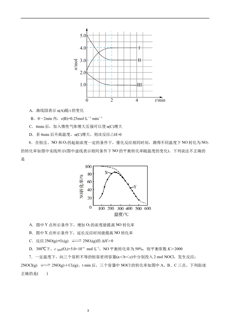 考点25化学反应速率与平衡图象(好题冲关)(原卷版)_05高考化学_通用版（老高考）复习资料_2024年复习资料_完备战2024年高考化学一轮复习考点帮（全国通用）
