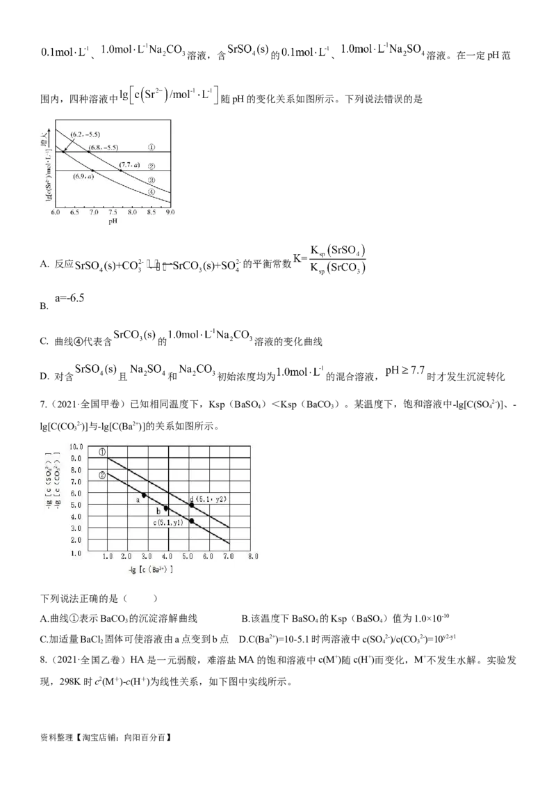 考点4沉淀溶解平衡（核心考点精讲精练（解析版）_05高考化学_新高考复习资料_2024年新高考资料_一轮复习资料_完备战2024年高考化学一轮复习考点帮（新高考专用）