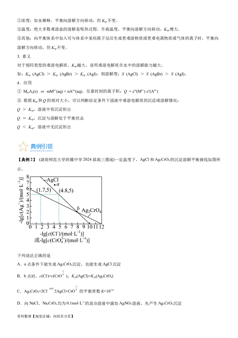 考点4沉淀溶解平衡（核心考点精讲精练（解析版）_05高考化学_新高考复习资料_2024年新高考资料_一轮复习资料_完备战2024年高考化学一轮复习考点帮（新高考专用）