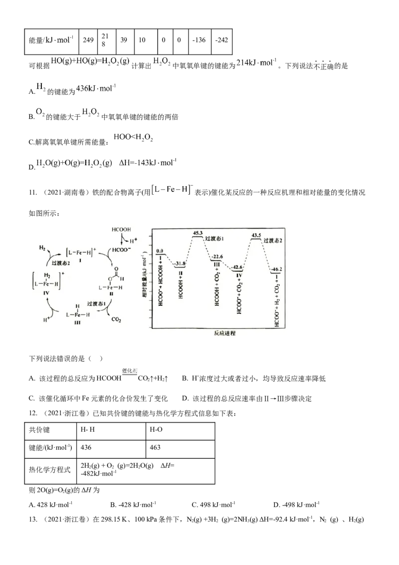 考点1化学反应的热效应（核心考点精讲精练）-备战2024年高考化学一轮复习考点帮（新高考专用）（原卷版）_05高考化学_新高考复习资料_2024年新高考资料_一轮复习资料