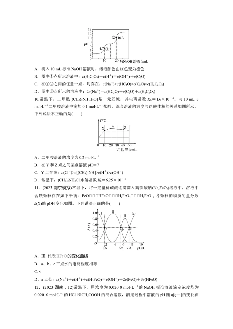 第十二章　第56练　溶液中的粒子平衡曲线分类突破_05高考化学_2025年新高考资料_一轮复习_2025大一轮复习讲义+课件（完结）_2025大一轮复习讲义化学学生用书Word版文档全书