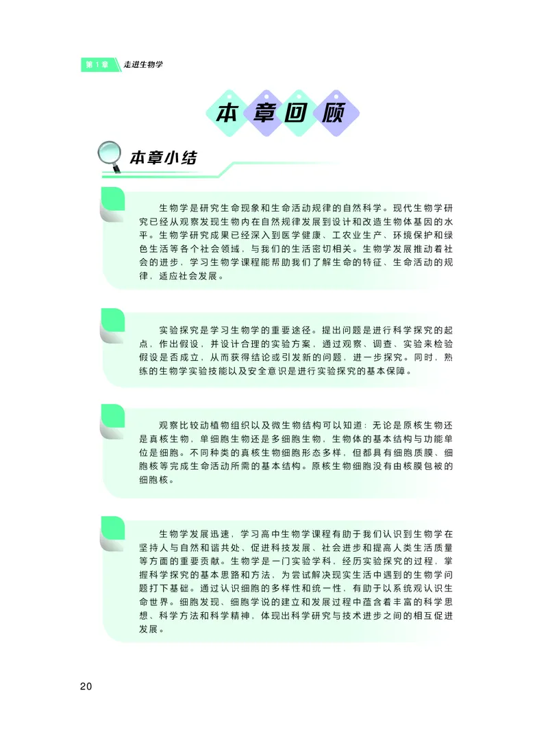 普通高中教科书&middot;生物学必修1分子与细胞(1)_高中全套电子教材及答案。_01高中电子教材全套_生物学_沪科技版_高中年级_必修1分子与细胞