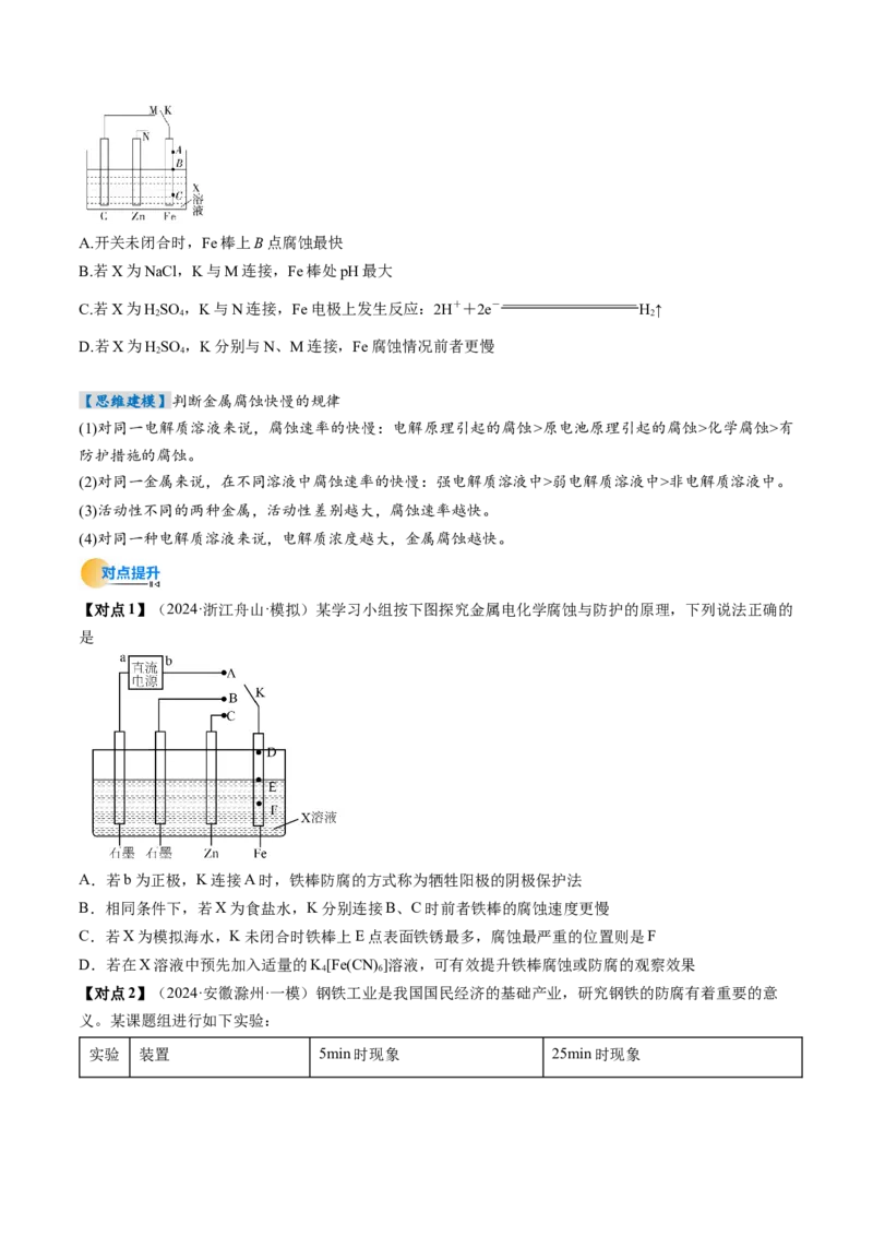 考点23电解池金属的腐蚀与防护（核心考点精讲精练）-备战2025年高考化学一轮复习考点帮（新高考通用）（原卷版）_05高考化学_2025年新高考资料_一轮复习
