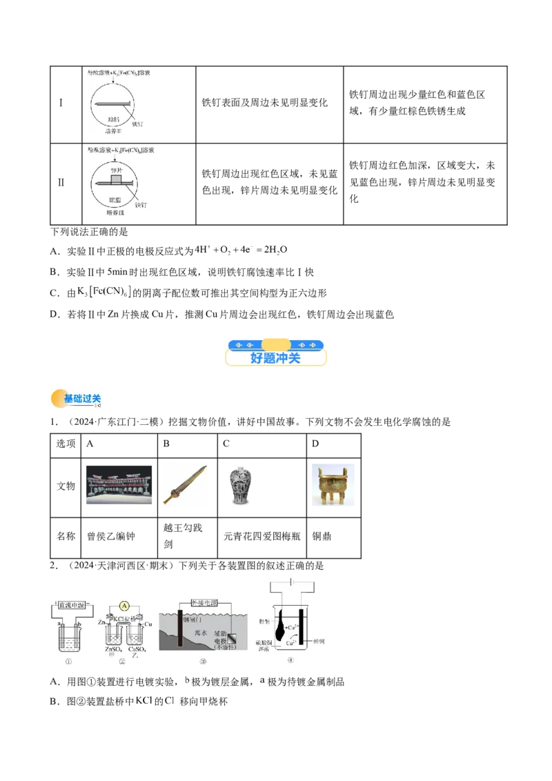 考点23电解池金属的腐蚀与防护（核心考点精讲精练）-备战2025年高考化学一轮复习考点帮（新高考通用）（原卷版）_05高考化学_2025年新高考资料_一轮复习