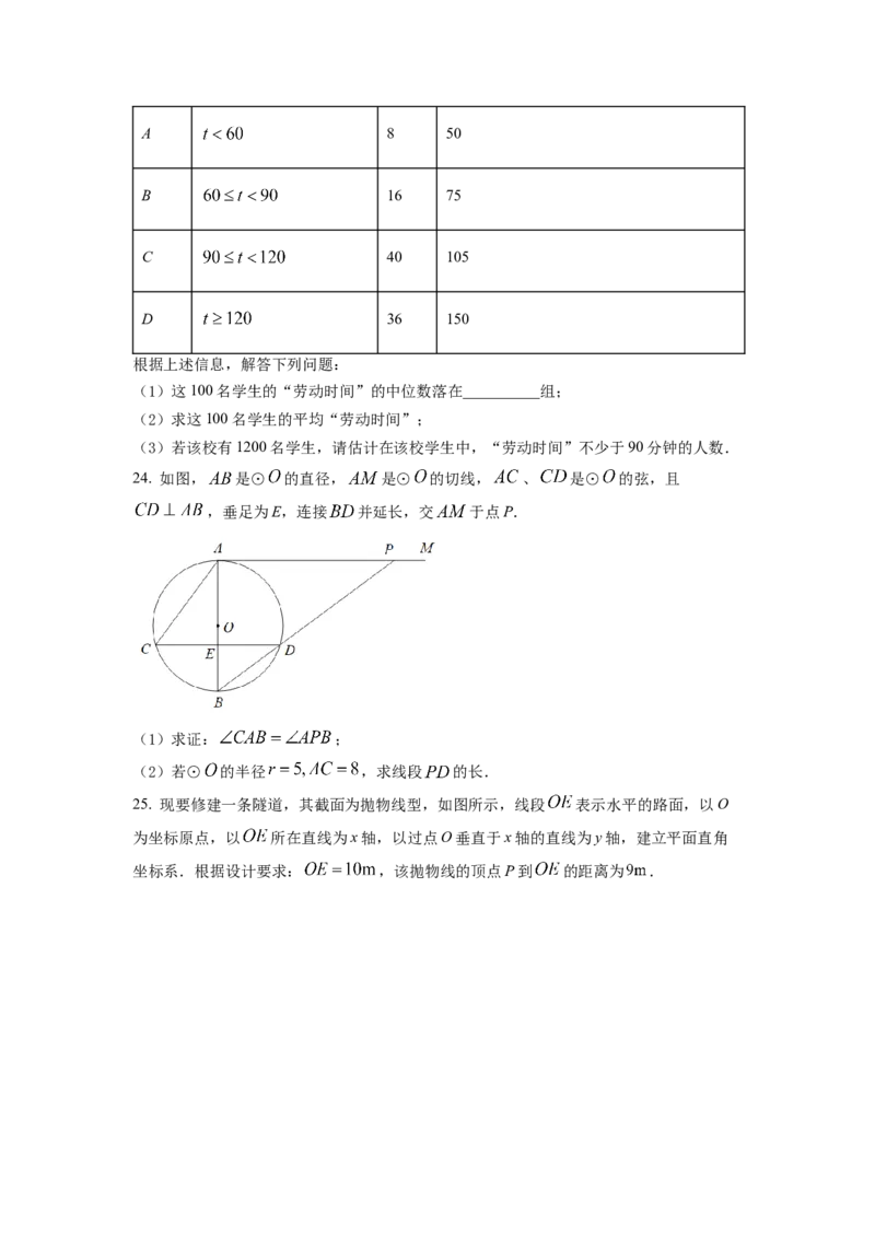 精品解析：2022年陕西省中考数学真题（原卷版）_初中数学_九年级数学下册（人教版）_全国各地数学中考真题_2022年全国中考数学真题145份