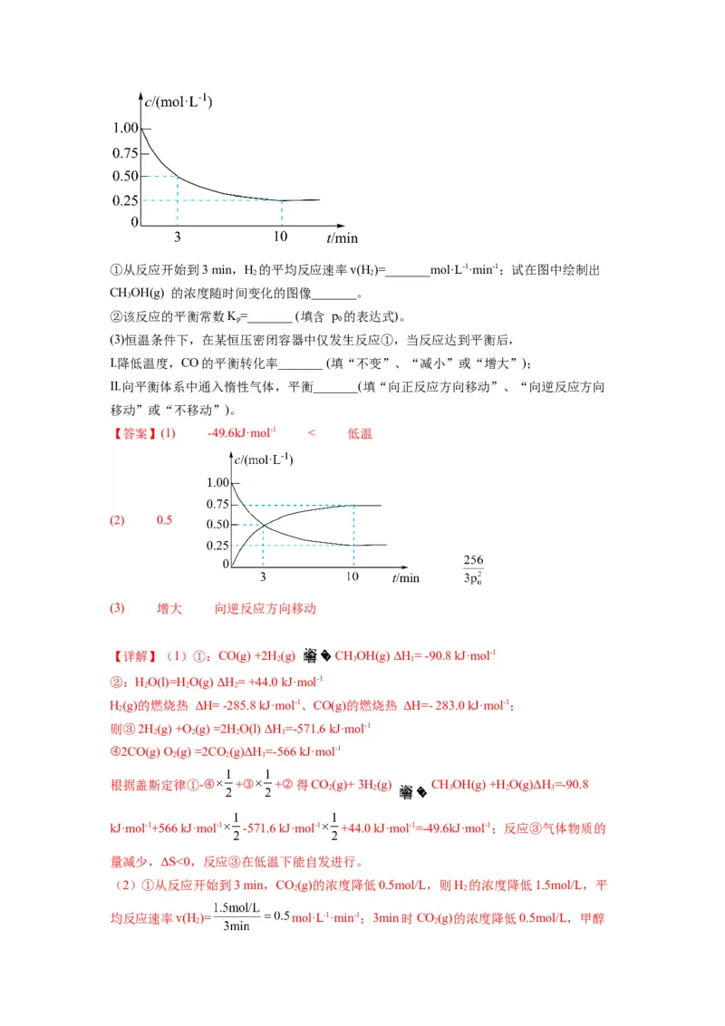 第20练化学反应原理综合题（解析版）_05高考化学_2024年新高考资料_2.2024二轮复习_2023年暑假分层作业高二化学（2024届一轮复习通用）
