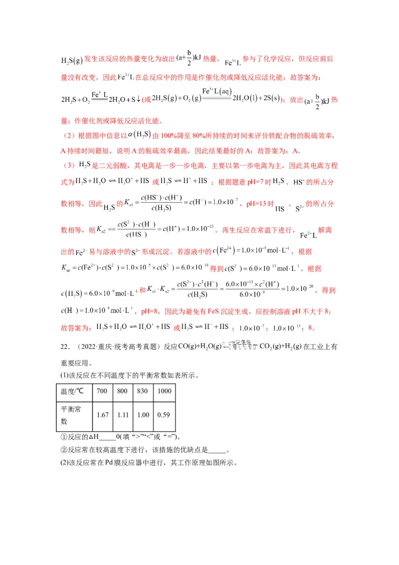 第20练化学反应原理综合题（解析版）_05高考化学_2024年新高考资料_2.2024二轮复习_2023年暑假分层作业高二化学（2024届一轮复习通用）