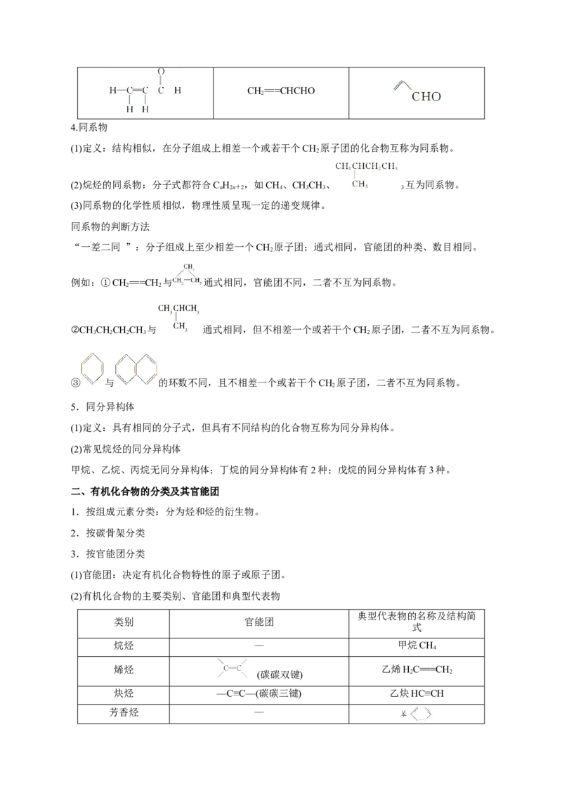 第31讲有机化合物的结构特点与研究方法（讲）-2024年高考化学大一轮复习精讲精练+专题讲座（原卷版）_05高考化学_2024年新高考资料_1.2024一轮复习