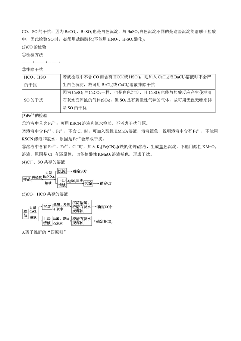 考点03离子共存离子检验与推断（核心考点精讲精练）-备战2025年高考化学一轮复习考点帮（新高考通用）（原卷版）_05高考化学_新高考复习资料_2025年新高考资料