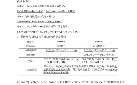 考向07铁及其化合物-备战2023年高考化学一轮复习考点微专题（新高考地区专用）_05高考化学_新高考复习资料_2023年新高考资料_一轮复习