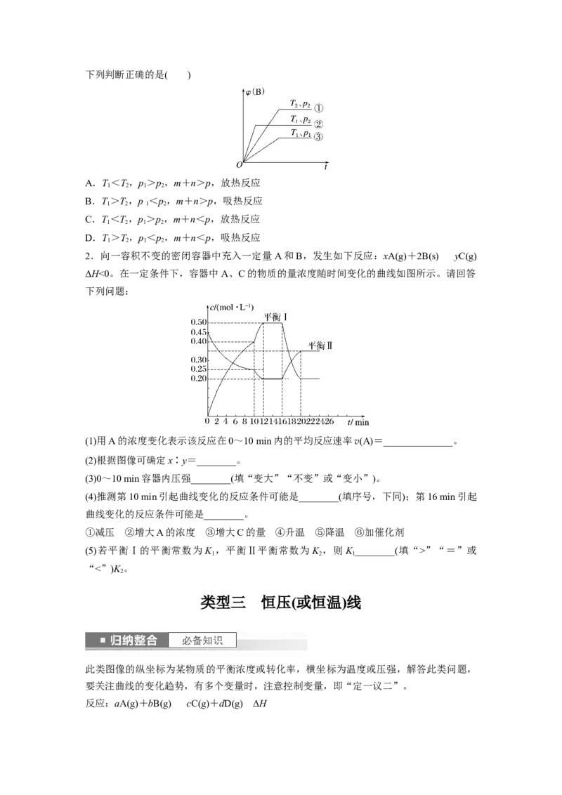 第8章第50讲　常考化学反应速率和化学平衡图像的分析_05高考化学_2024年新高考资料_1.2024一轮复习_2024年高考化学一轮复习讲义（新人教新高考版）_学生版在此文件夹_大一轮复习讲义