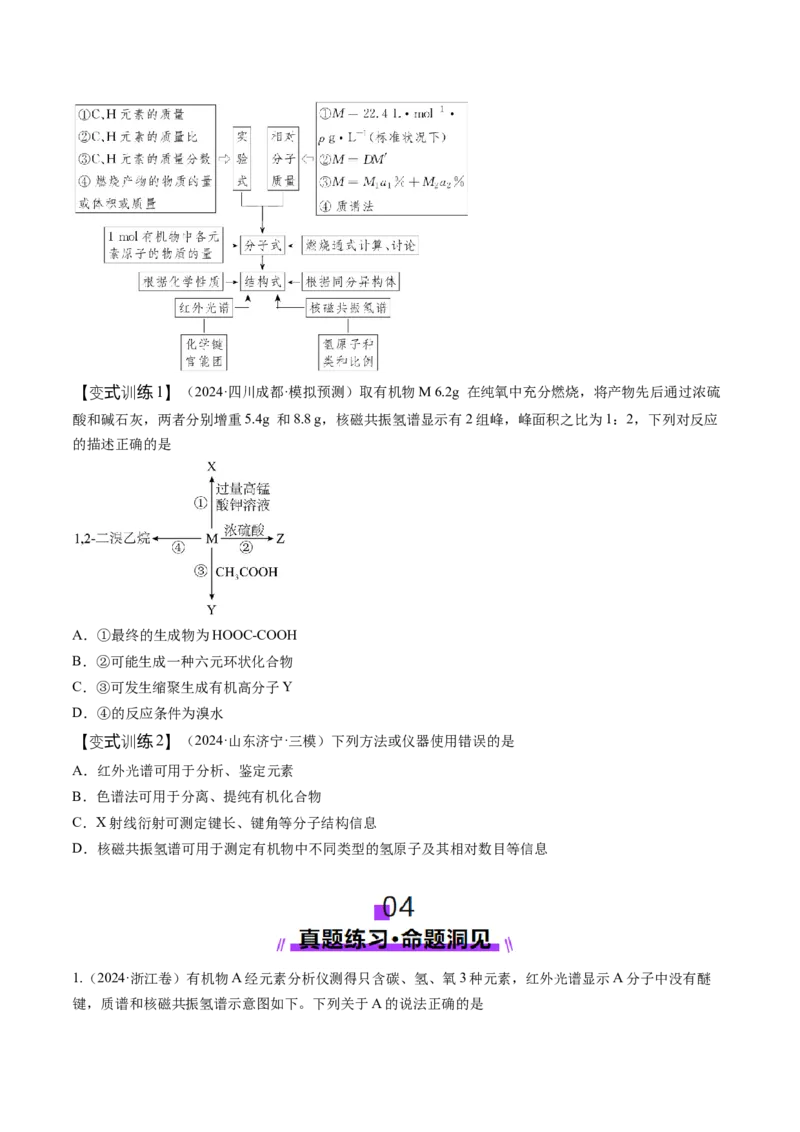 第01讲有机化合物的结构特点与研究方法（讲义）（原卷版）_05高考化学_2025年新高考资料_一轮复习_2025年高考化学一轮复习讲练测（新教材新高考）_第九章有机化学基础