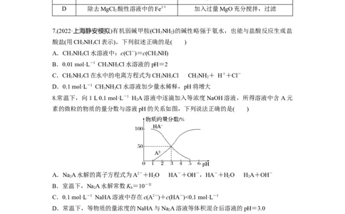 第9章第54练盐类的水解_05高考化学_2024年新高考资料_1.2024一轮复习_2024年高考化学一轮复习讲义（新人教新高考版）_学生版在此文件夹_一轮复习71练