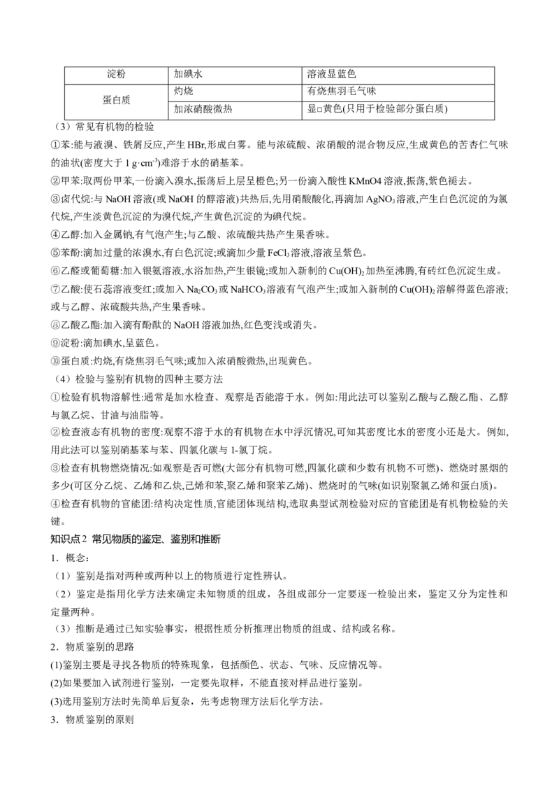 第34讲物质的分离、提纯和检验（讲义）（解析版）_05高考化学_2024年新高考资料_1.2024一轮复习_2024年高考化学一轮复习讲练测（新教材新高考）_第34讲物质的分离、提纯和检验（讲义）
