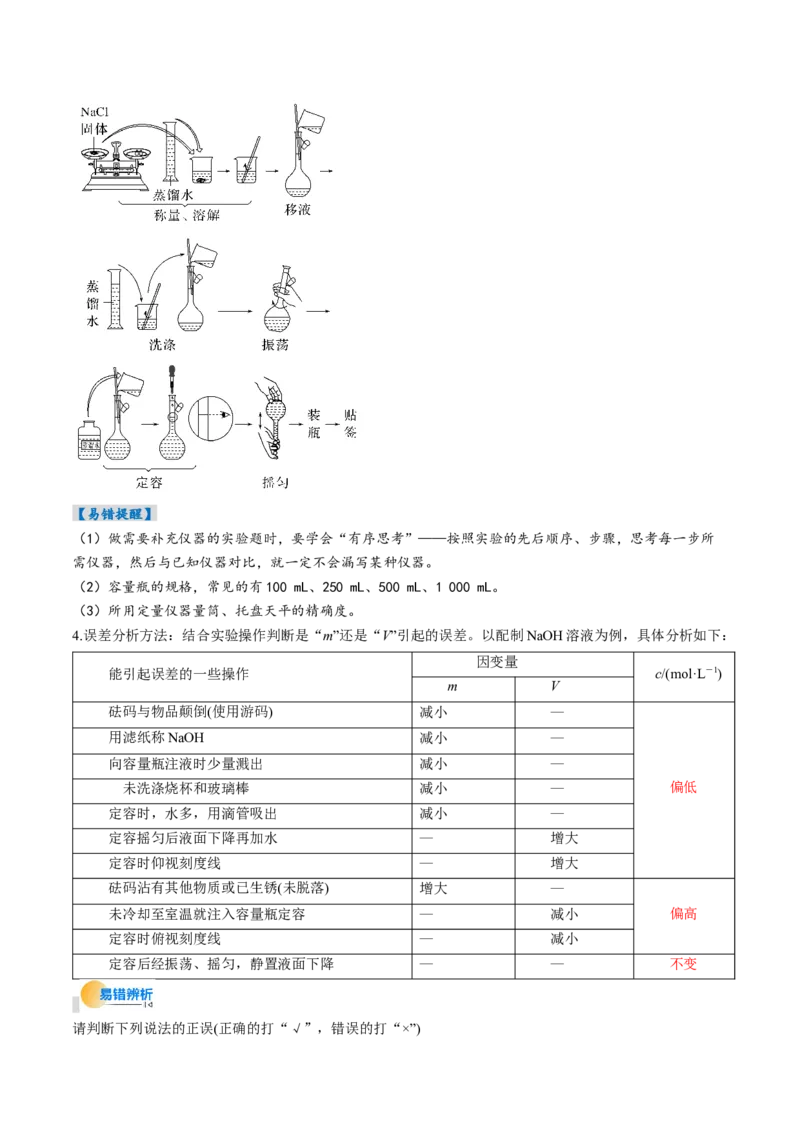 考点07物质的量浓度（核心考点精讲精练）-备战2025年高考化学一轮复习考点帮（新高考通用）（解析版）_05高考化学_2025年新高考资料_一轮复习_备战2025年高考化学一轮复习考点帮
