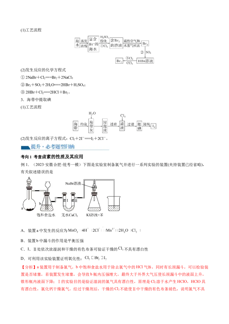 第12讲氯及其化合物（讲义）（解析版）_05高考化学_2024年新高考资料_1.2024一轮复习_2024年高考化学一轮复习讲练测（新教材新高考）