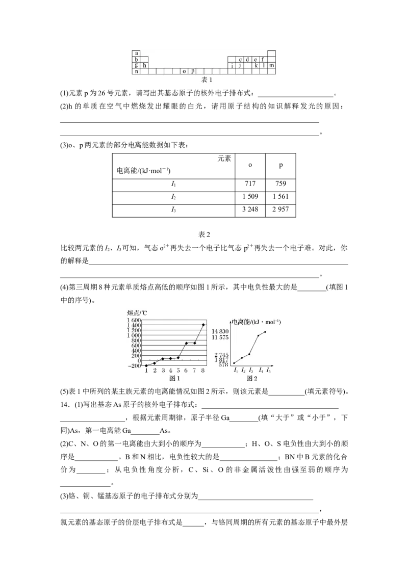 第6章第31练　元素周期表、元素的性质_05高考化学_2024年新高考资料_1.2024一轮复习_2024年高考化学一轮复习讲义（新人教新高考版）_学生版在此文件夹_一轮复习71练