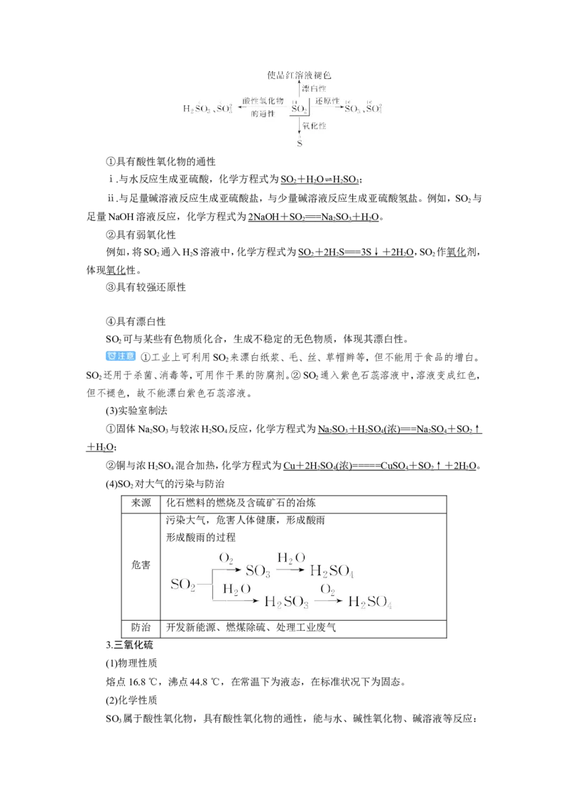 第4讲硫及其重要化合物（教案）_05高考化学_新高考复习资料_2022年新高考资料_2022届一轮复习讲练结合_第四章非金属及其化合物_第4讲硫及其重要化合物