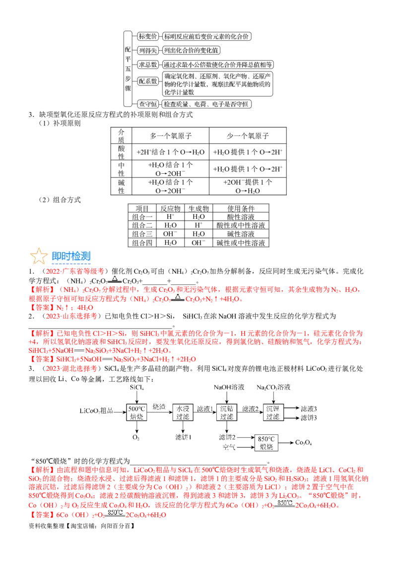 考点05氧化还原反应方程式的配平与计算（核心考点精讲精练）-备战2024年高考化学一轮复习考点帮（新高考专用）（教师版）_05高考化学_新高考复习资料_2024年新高考资料_一轮复习资料