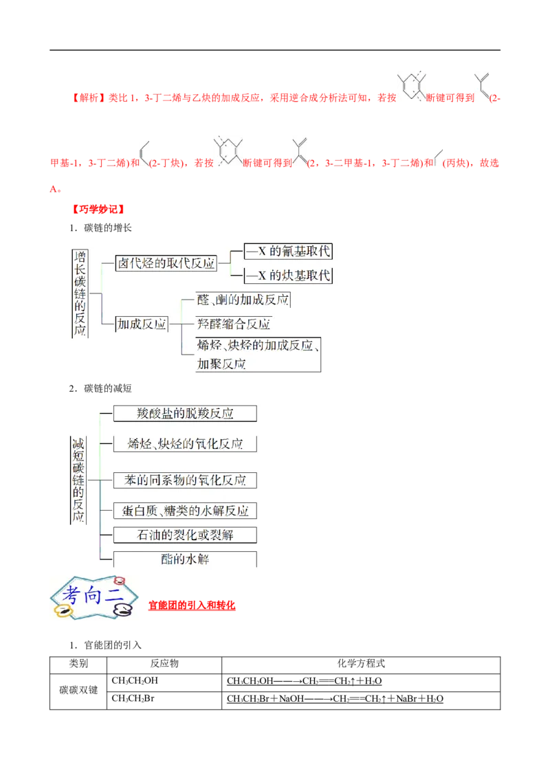 考点44有机化合物的合成（解析版）_05高考化学_通用版（老高考）复习资料_2023年复习资料_一轮复习_备战2023年高考化学一轮复习考点帮（全国通用）