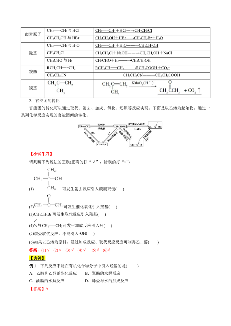 考点44有机化合物的合成（解析版）_05高考化学_通用版（老高考）复习资料_2023年复习资料_一轮复习_备战2023年高考化学一轮复习考点帮（全国通用）