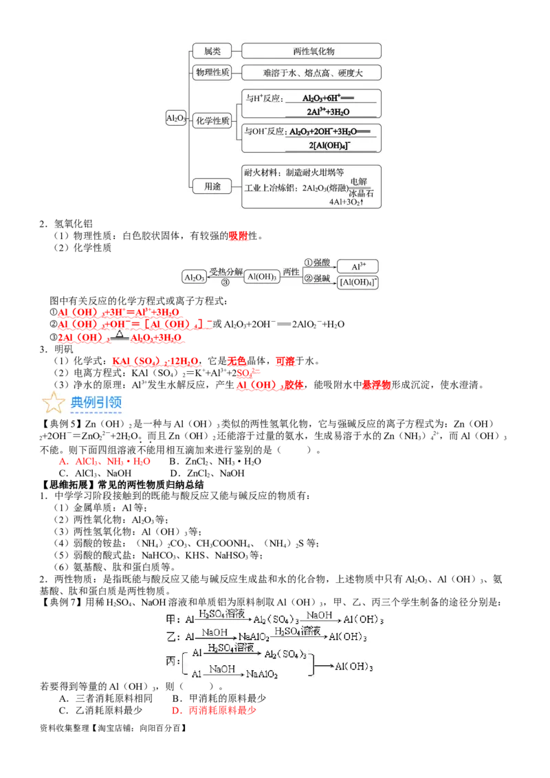 考点11镁、铝及其重要化合物（核心考点精讲精练）-备战2024年高考化学一轮复习考点帮（新高考专用）（学生版）_05高考化学_新高考复习资料_2024年新高考资料_一轮复习资料