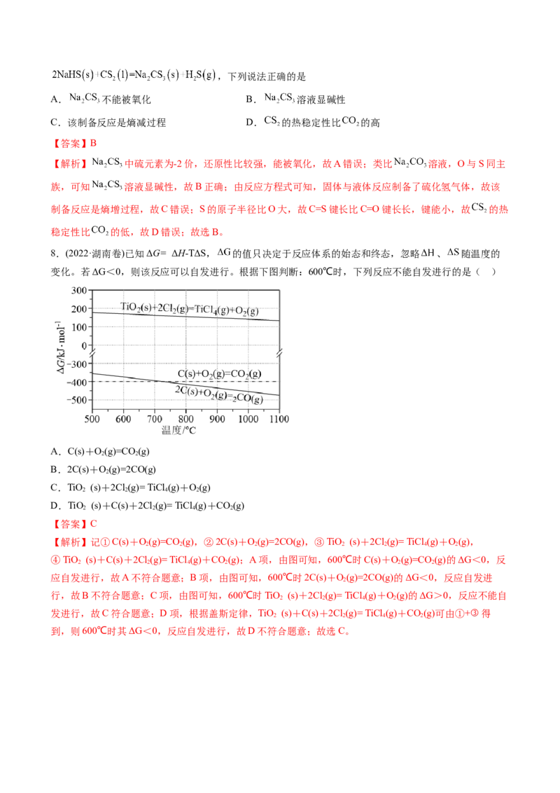 考点28化学反应的方向、化学反应的调控（核心考点精讲精练）-备战2025年高考化学一轮复习考点帮（新高考通用）（解析版）_05高考化学_2025年新高考资料_一轮复习