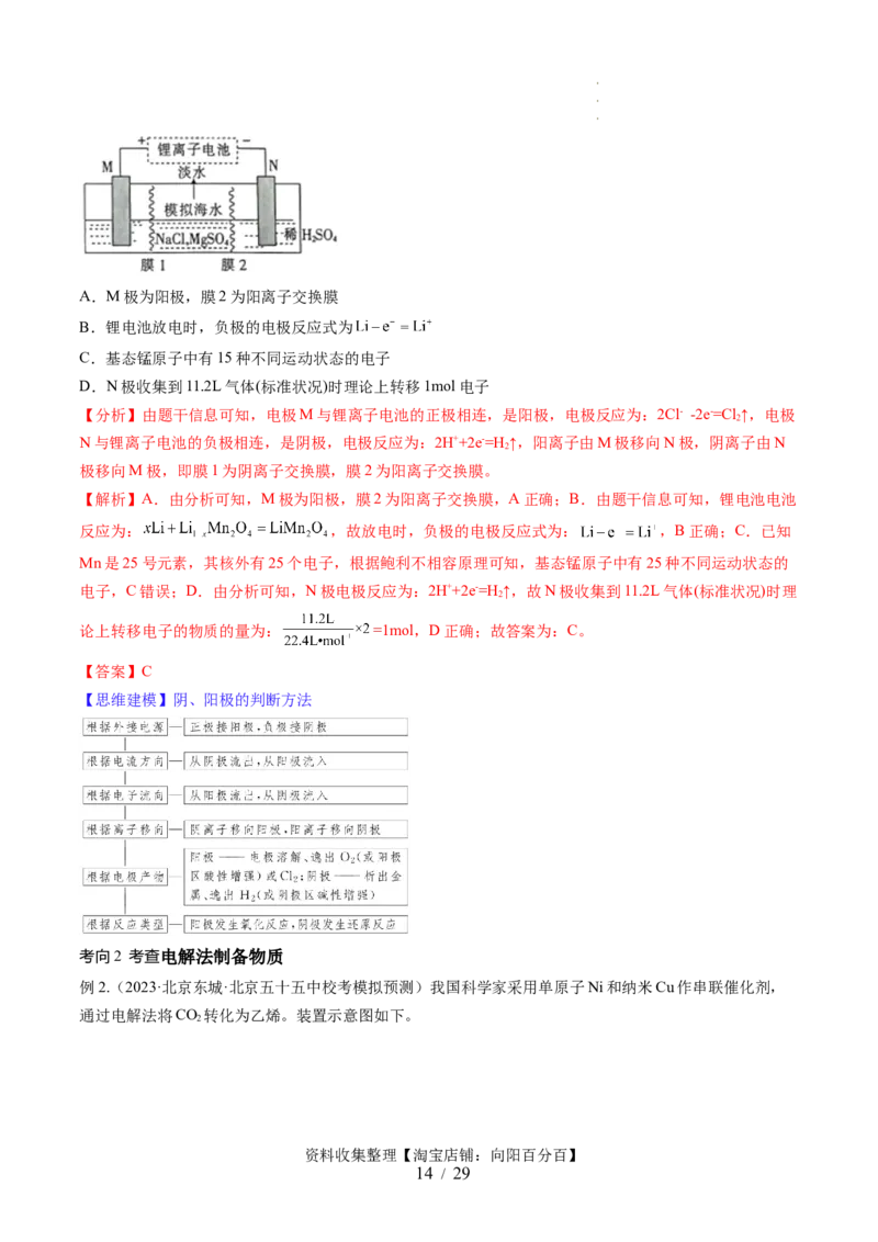 第23讲电解池金属的腐蚀与防护（讲义）（解析版）_05高考化学_新高考复习资料_2024年新高考资料_一轮复习资料_完2024年高考化学一轮复习讲练测(课件+讲义+练习)（新高考）