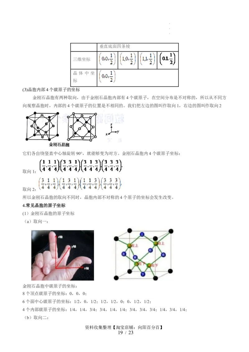 第20讲晶体结构与性质（讲义）（原卷版）_05高考化学_新高考复习资料_2024年新高考资料_一轮复习资料_完2024年高考化学一轮复习讲练测(课件+讲义+练习)（新高考）_讲义+练习