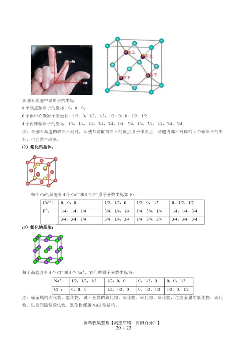 第20讲晶体结构与性质（讲义）（原卷版）_05高考化学_新高考复习资料_2024年新高考资料_一轮复习资料_完2024年高考化学一轮复习讲练测(课件+讲义+练习)（新高考）_讲义+练习