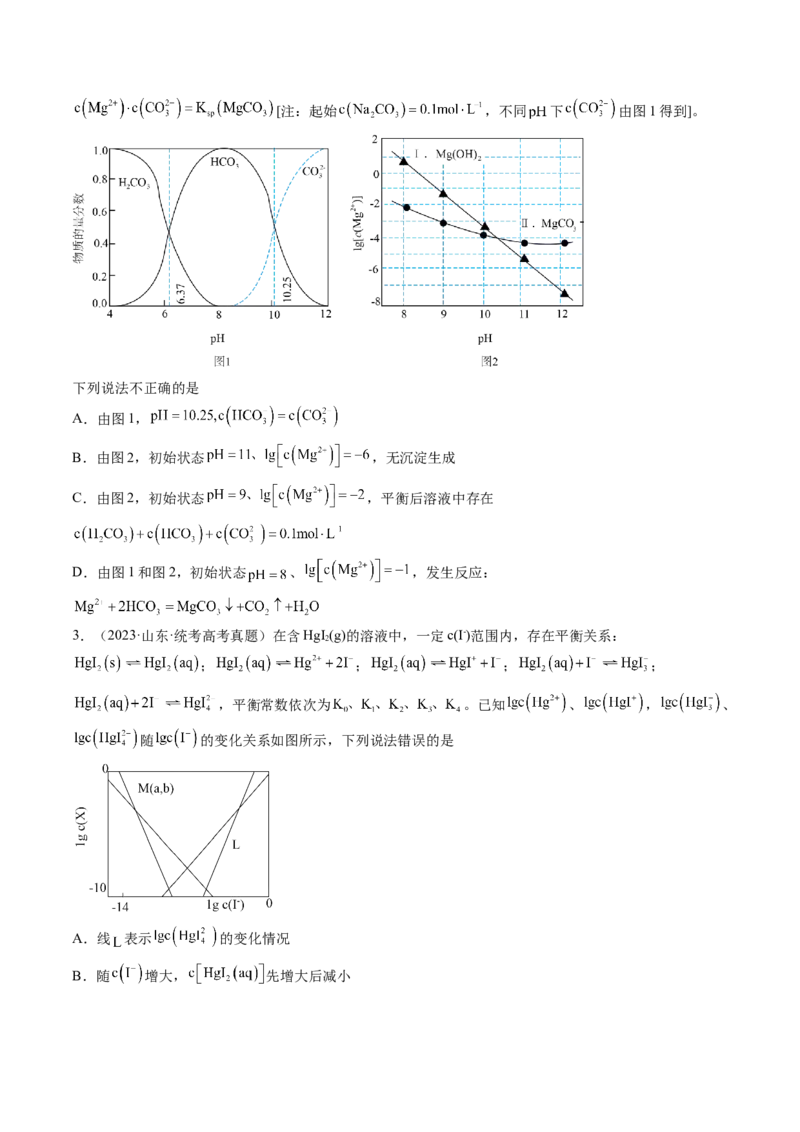 第31讲难溶电解质的溶解平衡与应用（练习）（原卷版）_05高考化学_新高考复习资料_2024年新高考资料_一轮复习资料_完2024年高考化学一轮复习讲练测(课件+讲义+练习)（新高考）