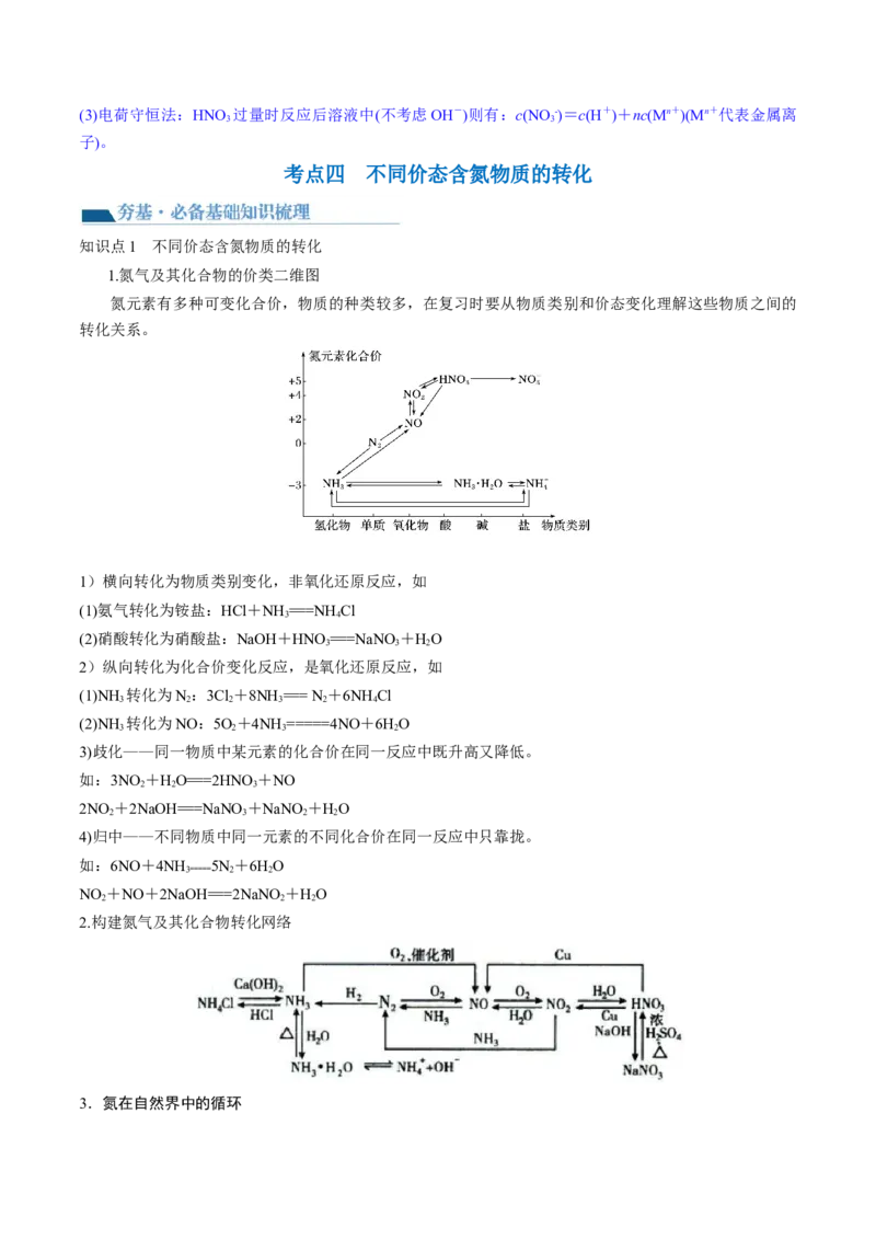 第14讲氮及其化合物（讲义）（解析版）_05高考化学_2024年新高考资料_1.2024一轮复习_2024年高考化学一轮复习讲练测（新教材新高考）