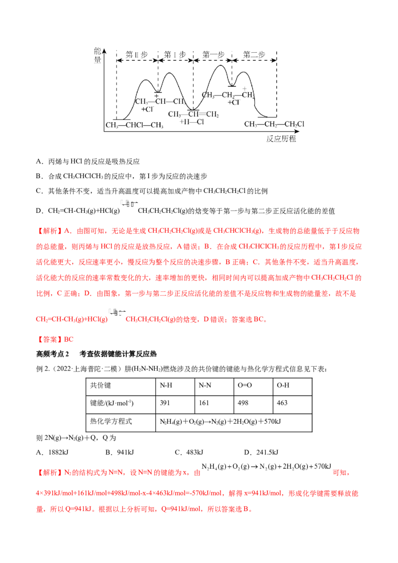 第17讲化学能与热能（讲）-2023年高考化学一轮复习讲练测（全国通用）（解析版）_05高考化学_通用版（老高考）复习资料_2023年复习资料_一轮复习