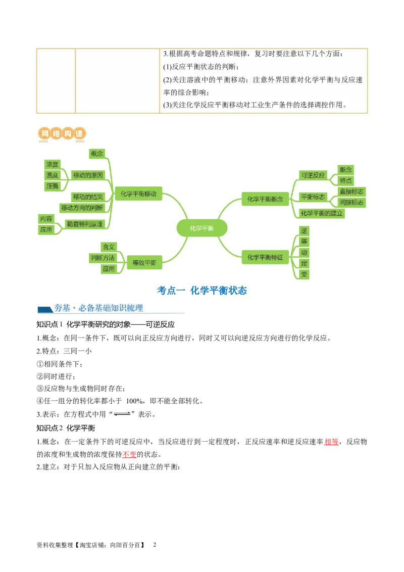 第25讲化学反应平衡（讲义）（解析版）_05高考化学_新高考复习资料_2024年新高考资料_一轮复习资料_完2024年高考化学一轮复习讲练测(课件+讲义+练习)（新高考）_讲义+练习