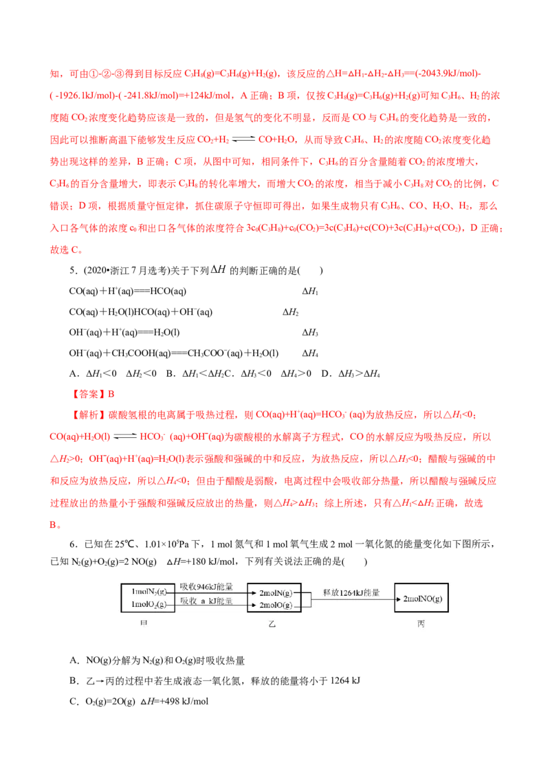第25练反应热的计算-2023年高考化学一轮复习小题多维练（解析版）_05高考化学_新高考复习资料_2023年新高考资料_一轮复习_2023年新高考化学一轮复习小题多维练