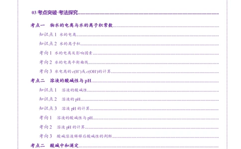 第02讲水的电离和溶液的酸碱性(讲义)(解析版)_05高考化学_2025年新高考资料_一轮复习_2025年高考化学一轮复习讲练测（新教材新高考）_第八章水溶液中的离子反应与平衡