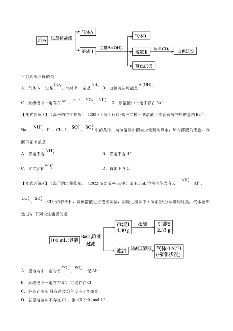 第05讲离子共存　离子的检验和推断（讲）-2023年高考化学一轮复习讲练测（全国通用）（原卷版）_05高考化学_通用版（老高考）复习资料_2023年复习资料_一轮复习