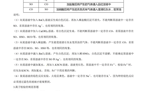 第05讲离子共存　离子的检验和推断（讲）-2023年高考化学一轮复习讲练测（全国通用）（原卷版）_05高考化学_通用版（老高考）复习资料_2023年复习资料_一轮复习