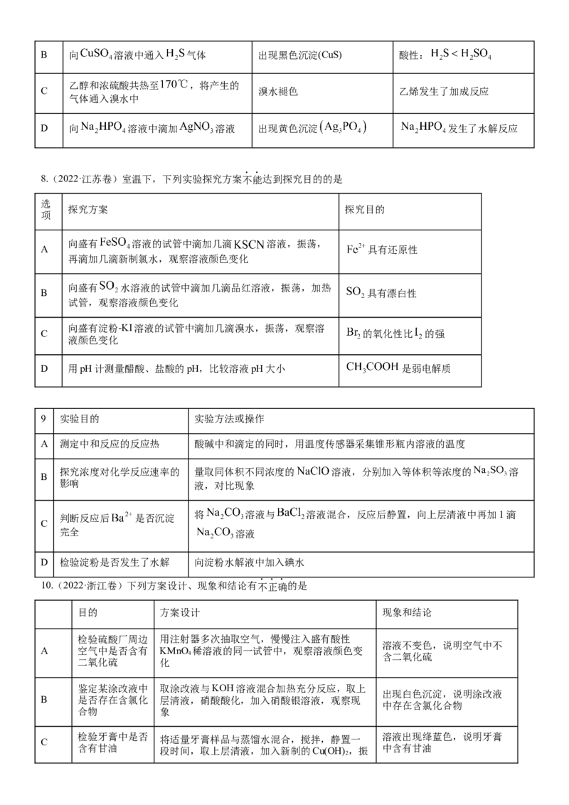 考点4化学实验方案设计与探究（核心考点精讲精练（原卷版）_05高考化学_新高考复习资料_2024年新高考资料_一轮复习资料_完备战2024年高考化学一轮复习考点帮（新高考专用）