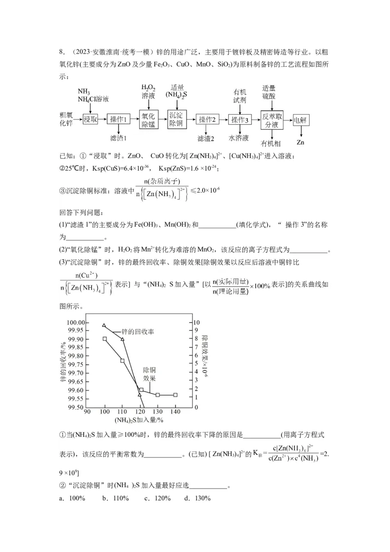 第19练化学工艺流程题（原卷版）_05高考化学_2024年新高考资料_2.2024二轮复习_2023年暑假分层作业高二化学（2024届一轮复习通用）