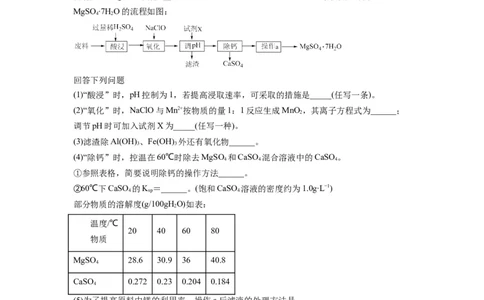 第19练化学工艺流程题（原卷版）_05高考化学_2024年新高考资料_2.2024二轮复习_2023年暑假分层作业高二化学（2024届一轮复习通用）