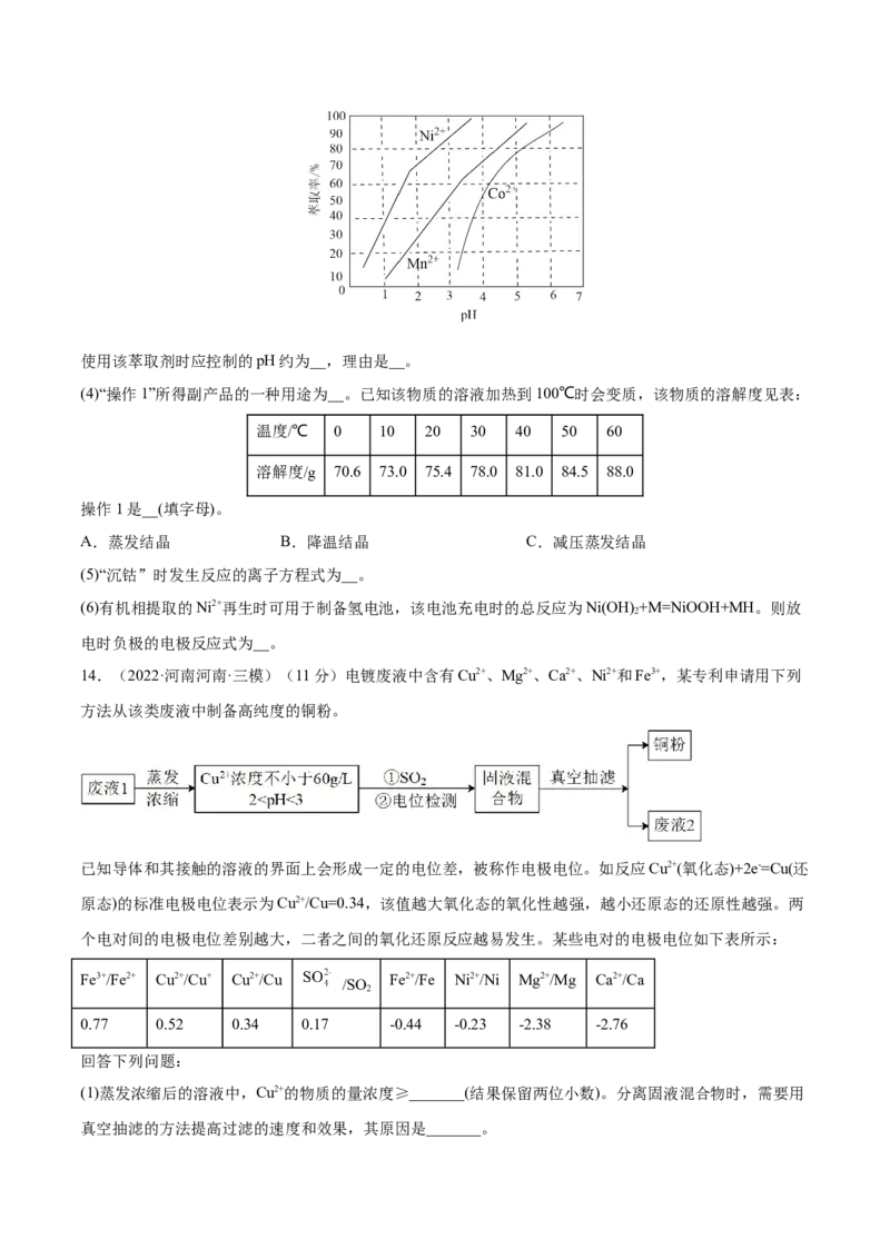 第28讲物质的分离、提纯和检验（练）-2023年高考化学一轮复习讲练测（全国通用）（原卷版）_05高考化学_通用版（老高考）复习资料_2023年复习资料_一轮复习