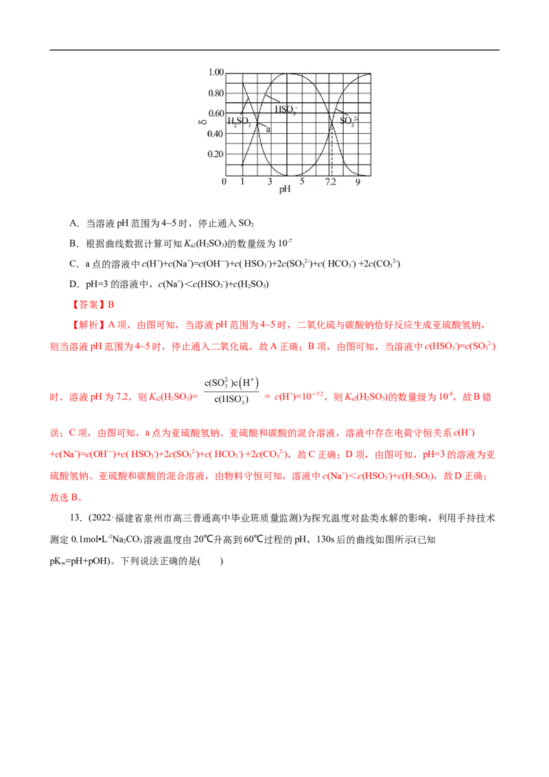 考点28盐类的水解（解析版）_05高考化学_通用版（老高考）复习资料_2023年复习资料_一轮复习_备战2023年高考化学一轮复习考点帮（全国通用）
