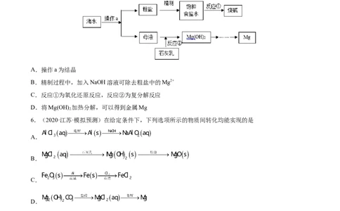 第三章金属及其化合物（测）-2023年高考化学一轮复习讲练测（全国通用）（原卷版）_05高考化学_通用版（老高考）复习资料_2023年复习资料_一轮复习