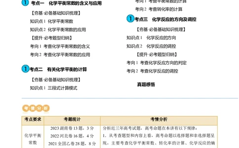 第26讲化学平衡常数及转化率反应方向及调控（讲义）（原卷版）_05高考化学_新高考复习资料_2024年新高考资料_一轮复习资料_讲义+练习