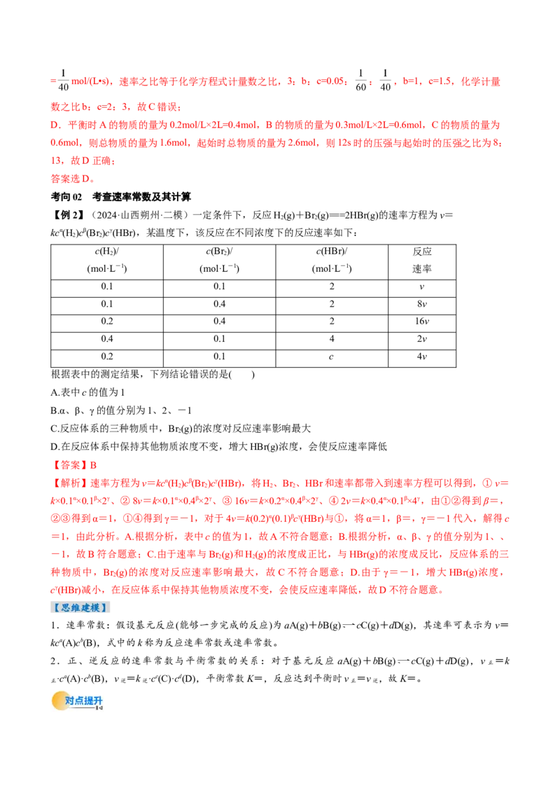 考点25化学反应速率及其影响因素（核心考点精讲精练）-备战2025年高考化学一轮复习考点帮（新高考通用）（解析版）_05高考化学_2025年新高考资料_一轮复习