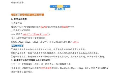 考点25化学反应速率及其影响因素（核心考点精讲精练）-备战2025年高考化学一轮复习考点帮（新高考通用）（解析版）_05高考化学_2025年新高考资料_一轮复习