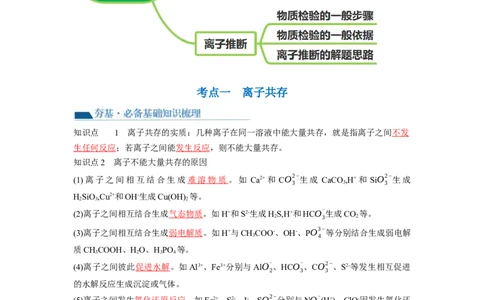 第06讲离子共存、离子的检验与推断（讲义）（解析版）_05高考化学_新高考复习资料_2024年新高考资料_一轮复习资料_完2024年高考化学一轮复习讲练测(课件+讲义+练习)（新高考）